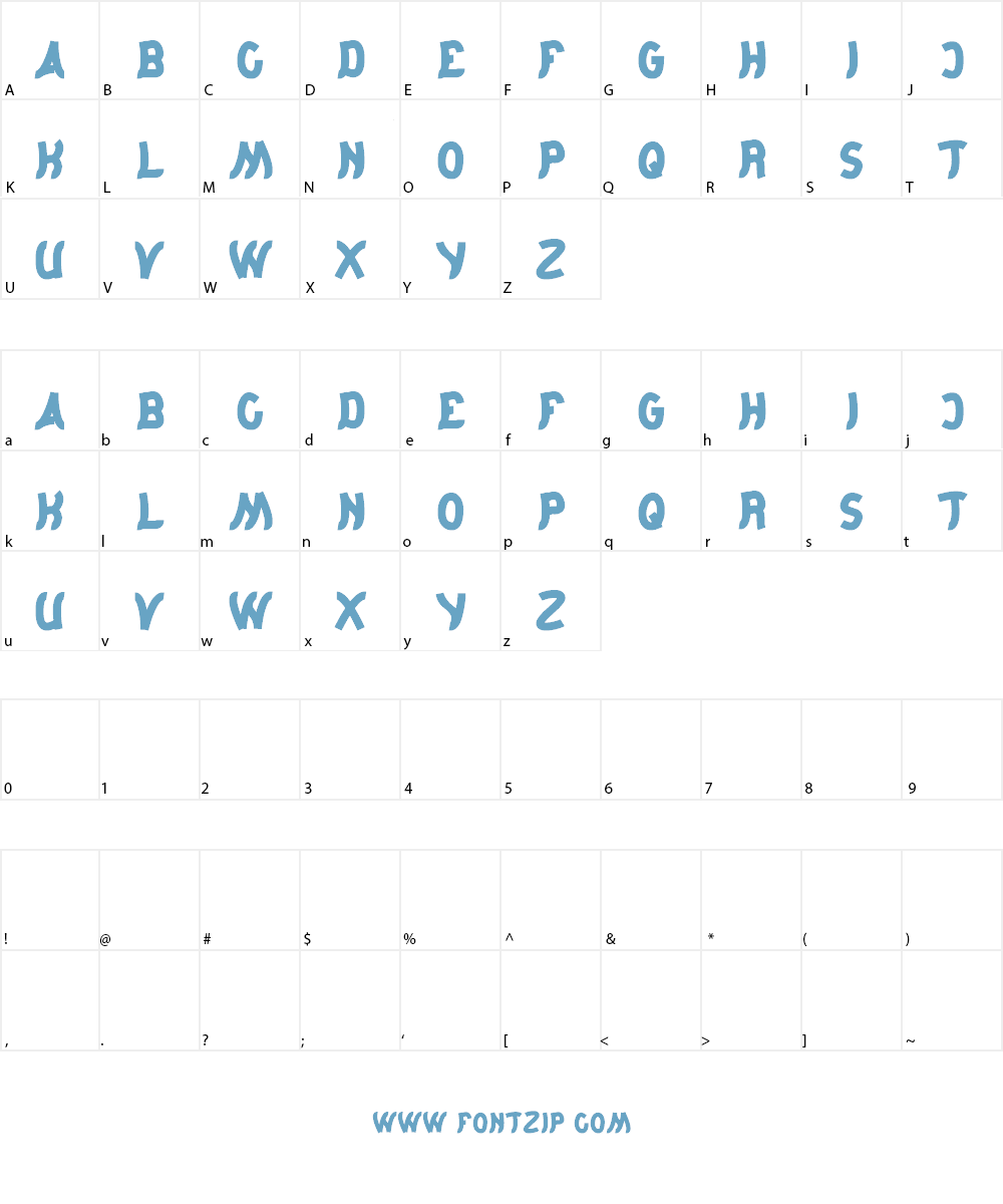 Jumping Running Font Character